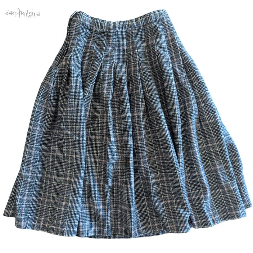 PENDLETON pleated plaid wool mid length skirt - Picture 2 of 7